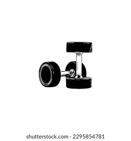Dumbbells, Dumbbells Vector, Dumbbells isolated, Gym equipment, Gym equipment isolated, Gym equipment vector, Gym equipment Dumbbells silhouette.