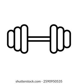 Dumbbells Vector Line Icon Design