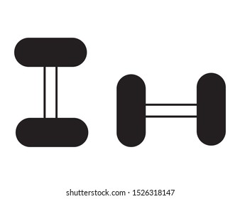 dumbbells weight lifting equipment vector illustration design