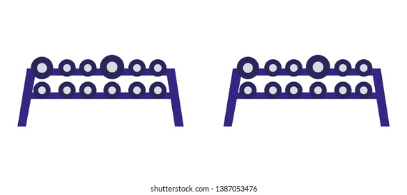dumbbells weight lifting in platform equipment