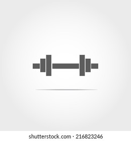 dumbbels icon on white background