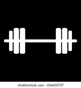 dumbbels - Vector icon on a black background