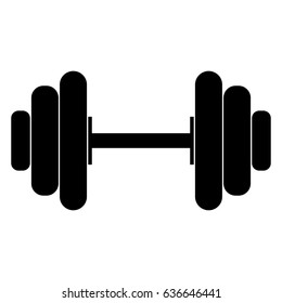 The dumbell it is black color icon.