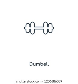 Dumbell concept line icon. Linear Dumbell concept outline symbol design. This simple element illustration can be used for web and mobile UI/UX.