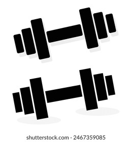 Dumbell concept. Sport line icon set. Collection of vector signs in trendy flat style for web sites, internet shops and stores, books and flyers. Premium quality icons. 
dumbbell icon set. Eps10. 