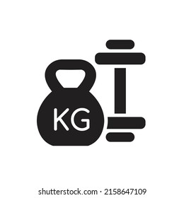 Dumbell Filled Icon Vector Illustration