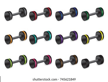 Dumbell fitness healthy and sport concept Background Vector