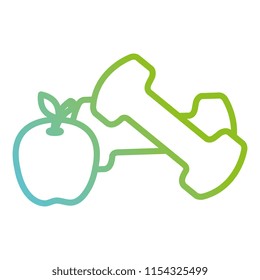 dumbell gym accessory with apple
