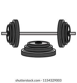 dumbell gym accessory icon