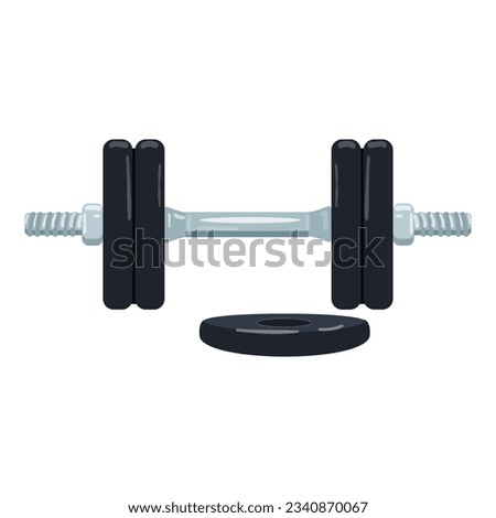 Dumbell icon cartoon vector. Gym weight. Fitness equipment