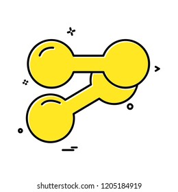 Dumbell icon design vector