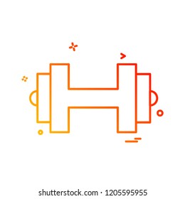 Dumbell icon design vector