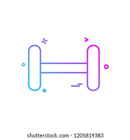 Dumbell icon design vector