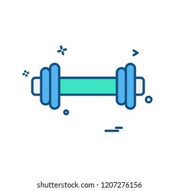 Dumbell icon design vector