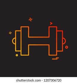 Dumbell icon design vector