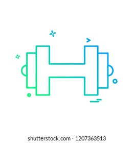 Dumbell icon design vector