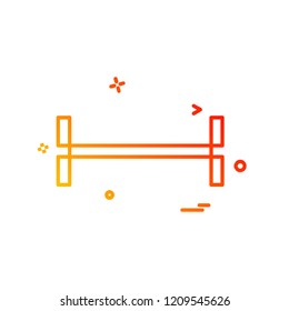 Dumbell icon design vector
