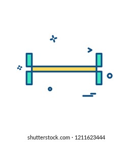 Dumbell icon design vector