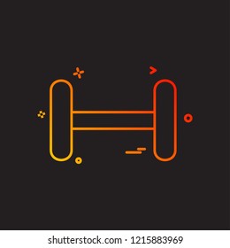 Dumbell icon design vector