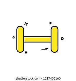 Dumbell icon design vector