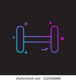 Dumbell icon design vector
