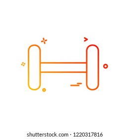 Dumbell icon design vector