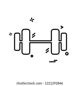 Dumbell icon design vector