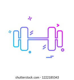 Dumbell icon design vector