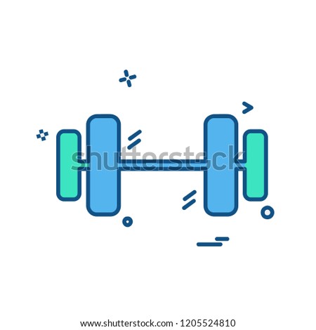 Dumbell icon design vector