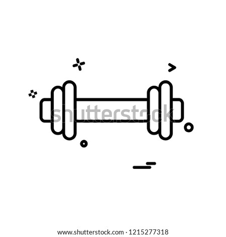 Dumbell icon design vector