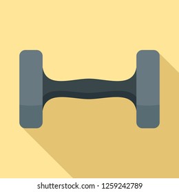 Dumbell icon. Flat illustration of dumbell vector icon for web design