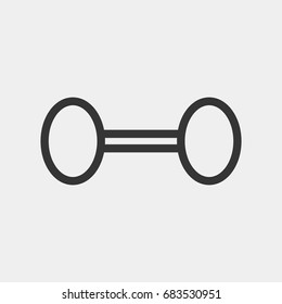 Dumbell  icon illustration isolated vector sign symbol