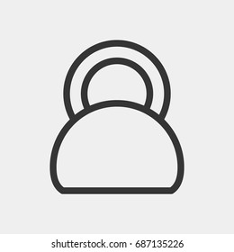 Dumbell icon illustration isolated vector sign symbol
