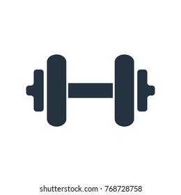 Dumbell Icon On White Background, Fitness, Sport