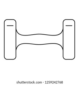 Dumbell icon. Outline dumbell vector icon for web design isolated on white background