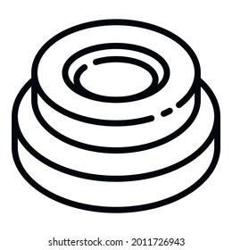 Dumbell icon. Outline dumbell vector icon for web design isolated on white background