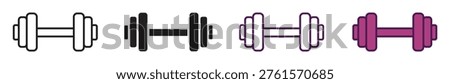 Dumbell icon set . Vector illustration from healthy life collection. 