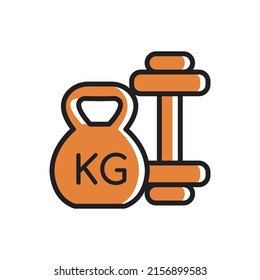 Dumbell Icon Simple Vector Illustration