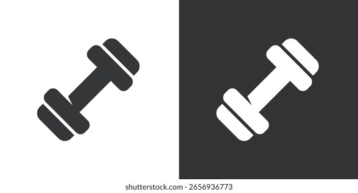 Dumbell icon. Solid glyph series icon
