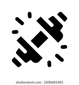 dumbell icon. vector glyph icon for your website, mobile, presentation, and logo design.