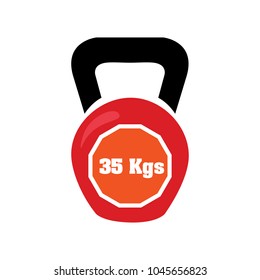 Dumbell Icon, Vector Gym Barbell, Heavy Weight Lifting Illustration, Bodybuilding, Sports Icon