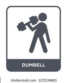 dumbell icon vector on white background, dumbell trendy filled icons from Free time collection, dumbell simple element illustration