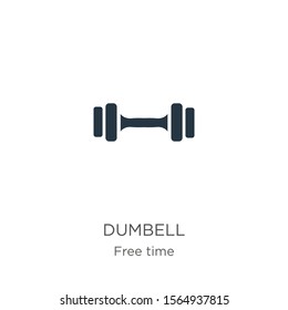 Dumbell icon vector. Trendy flat dumbell icon from free time collection isolated on white background. Vector illustration can be used for web and mobile graphic design, logo, eps10