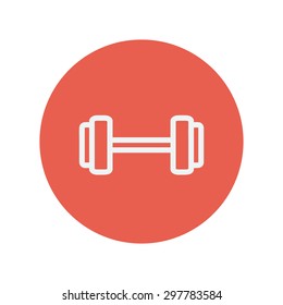 Dumbell Thin Line Icon Web Mobile Stock Vector (Royalty Free) 297783074 ...