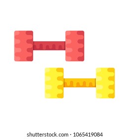 dumbell towers vector illustration symbol object. Flat icon style concept design