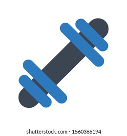 dumbell vector glyph colour icon 