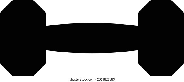 icono plano de glifo vectorial de dumbell