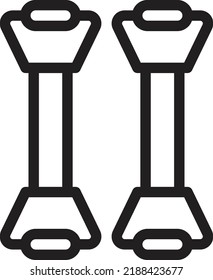 Dumbell Vector illustration on a transparent background.Premium quality symmbols.Stroke vector icon for concept and graphic design.
