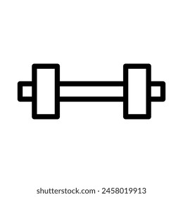 dumbell vector line icon design