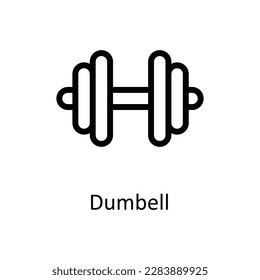Dumbell Vector   outline Icons. Simple stock illustration stock